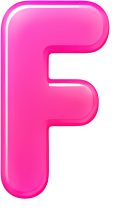 pink letter F 3D effect bubble font smooth texture Letters English letters colorful gradient