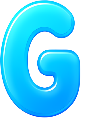 blue letter G 3D effect smooth texture icon Art & Design Letters English letters colorful gradient
