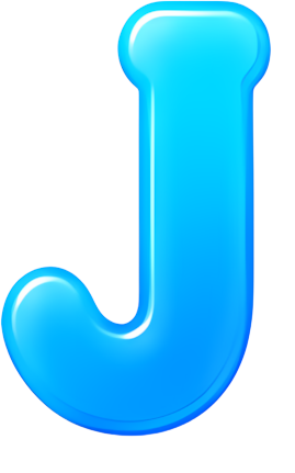letter J blue 3D effect glossy texture icon Art & Design Letters English letters colorful gradient