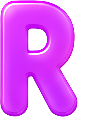 purple letter R 3D effect cartoon style smooth texture Modern Design Patterns Patterns Letters English letters colorful gradient