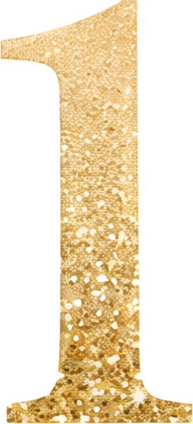 gold glitter number 1 decoration sparkling texture number 1