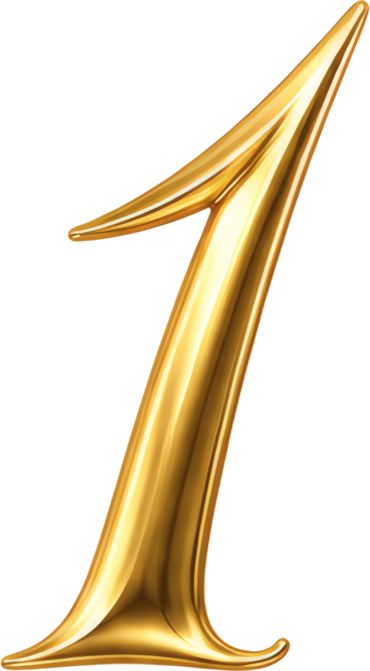 golden number one 3D glossy metallic Modern Design Patterns Patterns gold numbers metal three-dimensional 1