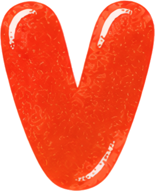 red heart symbol graphic vector Alphabet English letters watercolor hand-drawn V