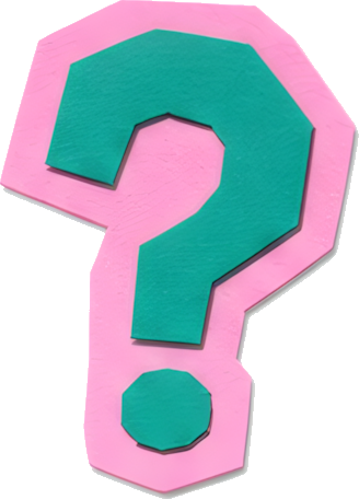question mark pink turquoise cartoon icon Art & Design colorful paper-cutting symbols mathematical symbols