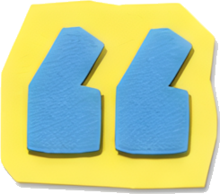quotation mark icon blue yellow graphic Art & Design colorful paper-cutting symbols mathematical symbols double quotes