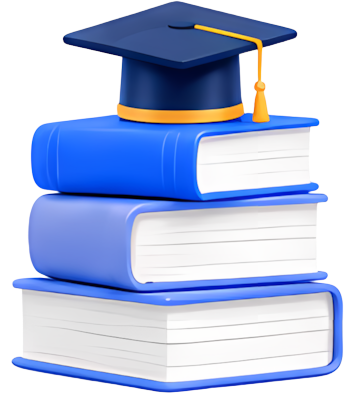 graduation cap books education learning knowledge blue
