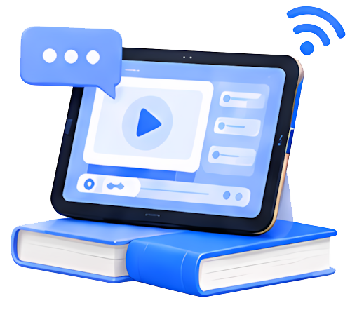 online learning e-book video playback wireless network educational technology blue education learning