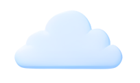 cloud cloud puff blue three-dimensional