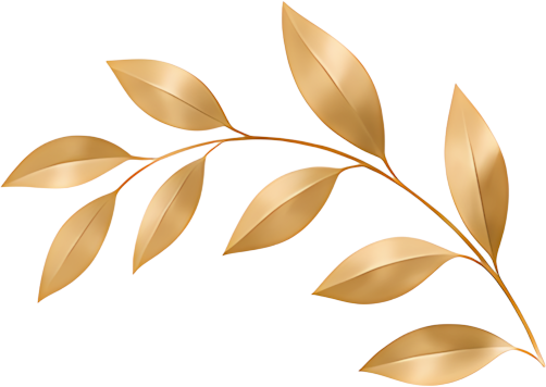 golden leaves decorative branch botanical motif elegant design vector illustration Art & Design golden golden yellow