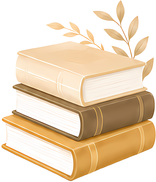 books stacked classical decoration leaves plant golden golden yellow education learning