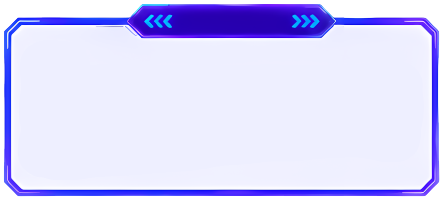 blue border tech style gradient effect arrow decoration rectangular frame text box border