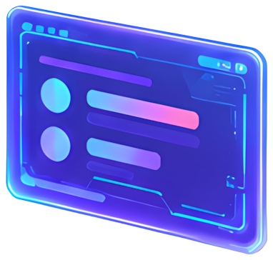 blue interface tech style data panel glow effect virtual screen