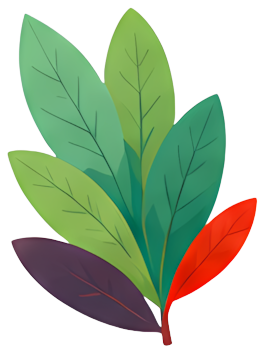 green leaf red leaf purple leaf plant illustration nature element Styles and Forms Plants
