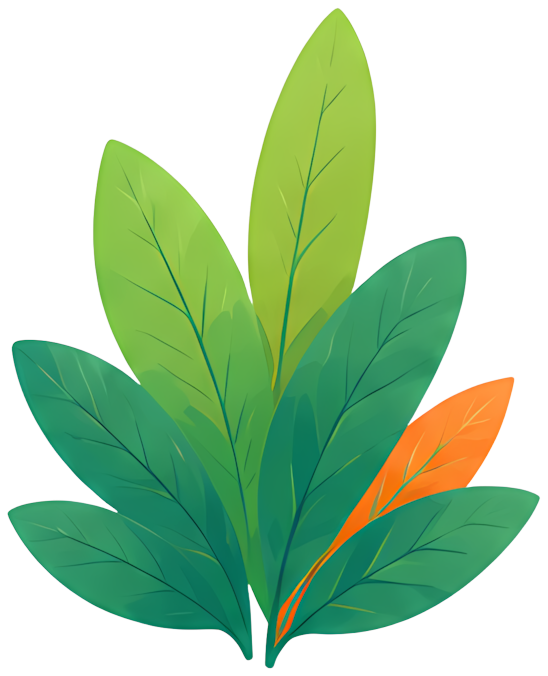 green leaf plant nature illustration gradient color Plants