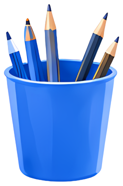 blue pencil holder pencils stationery school supplies office supplies blue