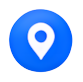icon location position coordinates blue