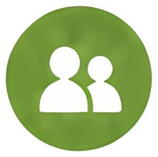 user team collaboration social contact abstraction icon green