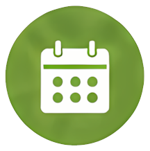 calendar date schedule planning event abstraction icon green