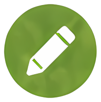 edit pencil green icon circular Art & Design