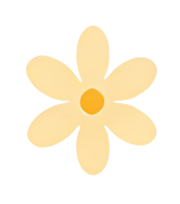 flower yellow six-petal glowing minimalist plant