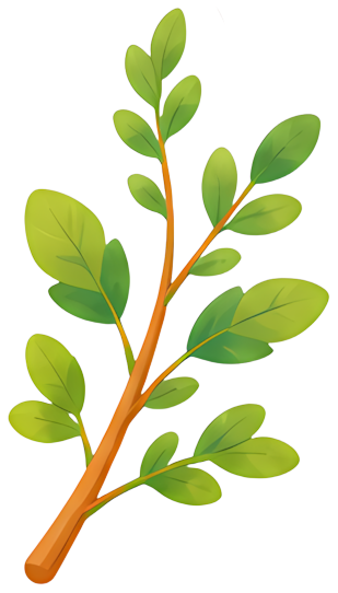 plant branch green leaves nature illustration Plants