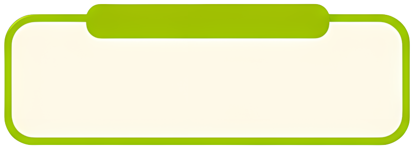 green border rounded rectangle pale yellow background top bar minimalist design 