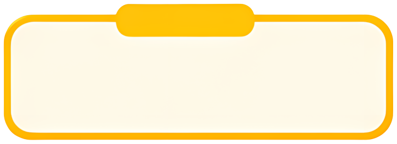 yellow border rounded rectangle top label light background minimalist design 
