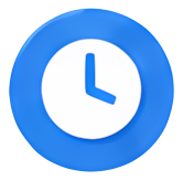 icon circular blue time