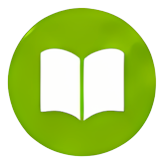 icon circular green book