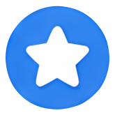 icon circular stars blue favorite