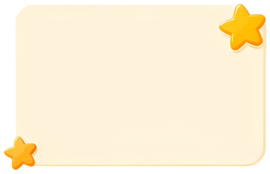card star decoration light background rounded rectangle 