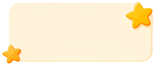 star decoration beige background rounded rectangle yellow stars minimalist style 