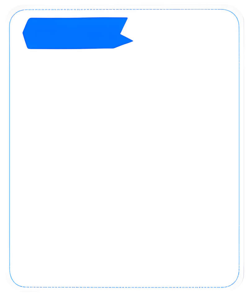 blue tag white background rectangular border top-left marker minimalist design 
