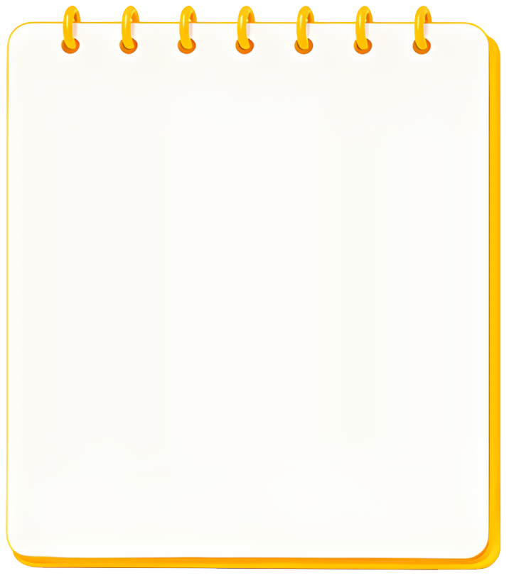 notepad yellow border spiral binding blank page handwritten note 