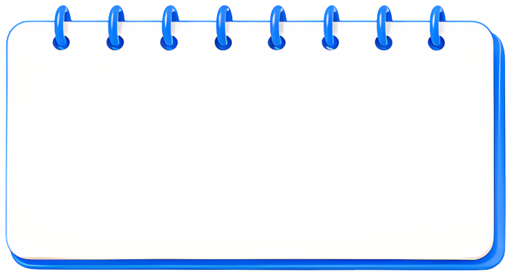 notepad notebook blue spiral-bound blank page bullet journal 