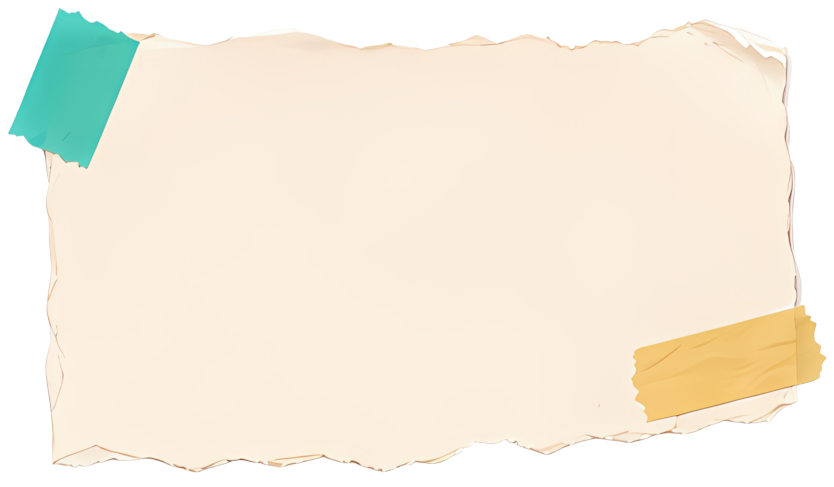 paper tape ragged edge beige sticker bullet journal
