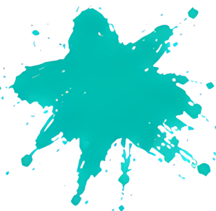 turquoise splash ink abstract art icon
