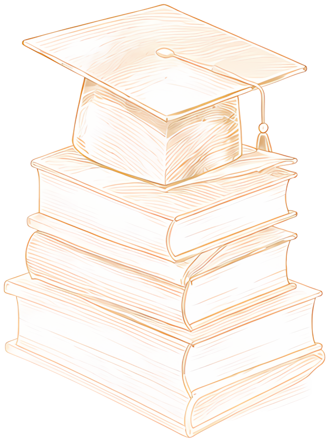 graduation cap books education study academia