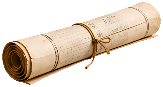 scroll ancient manuscript parchment ribbon twine Ancient Chinese style