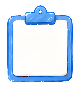 clipboard folder blue office supply note bullet journal