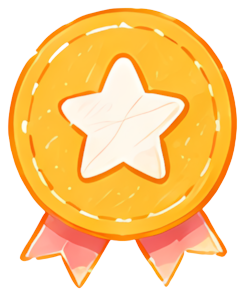 medal star gold ribbon honor competition Sports
