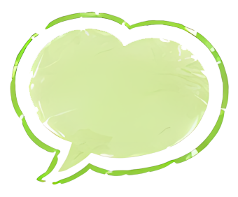 speech bubble light green hand-drawn style soft edge cartoon element Art & Design bubble chat bubble 